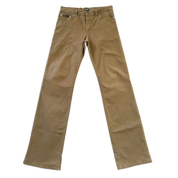 Dolce & Gabbana Other - Dolce & Gabbana Mid Rise Straight Leg Pants Tan Size 32